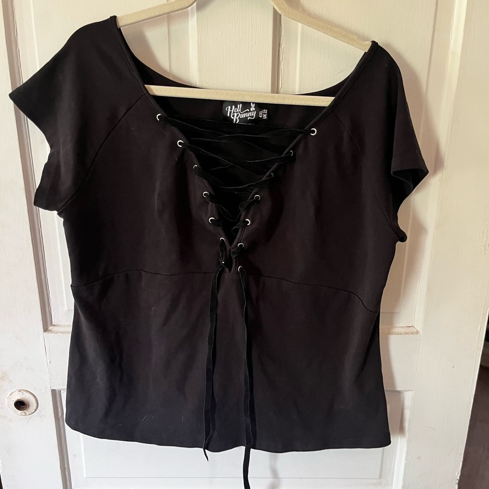 Hell bunny lace up shirt